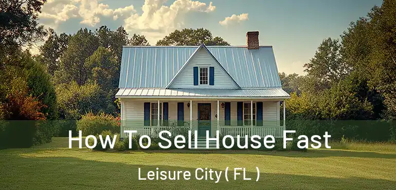  How To Sell House Fast Leisure City ( FL )