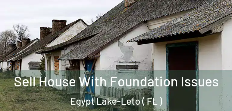  Sell House With Foundation Issues Egypt Lake-Leto ( FL )