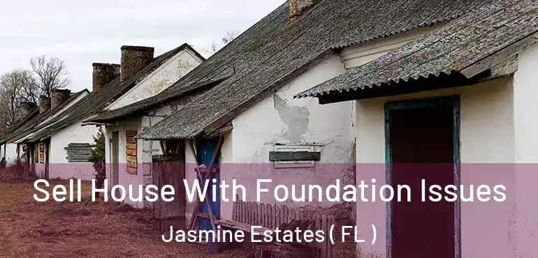  Sell House With Foundation Issues Jasmine Estates ( FL )
