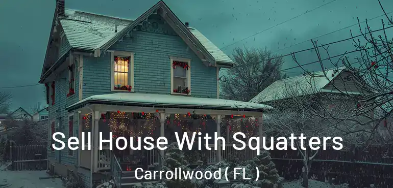  Sell House With Squatters Carrollwood ( FL )
