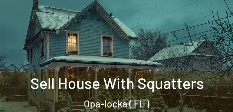  Sell House With Squatters Opa-locka ( FL )