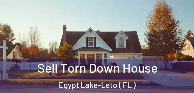  Sell Torn Down House Egypt Lake-Leto ( FL )